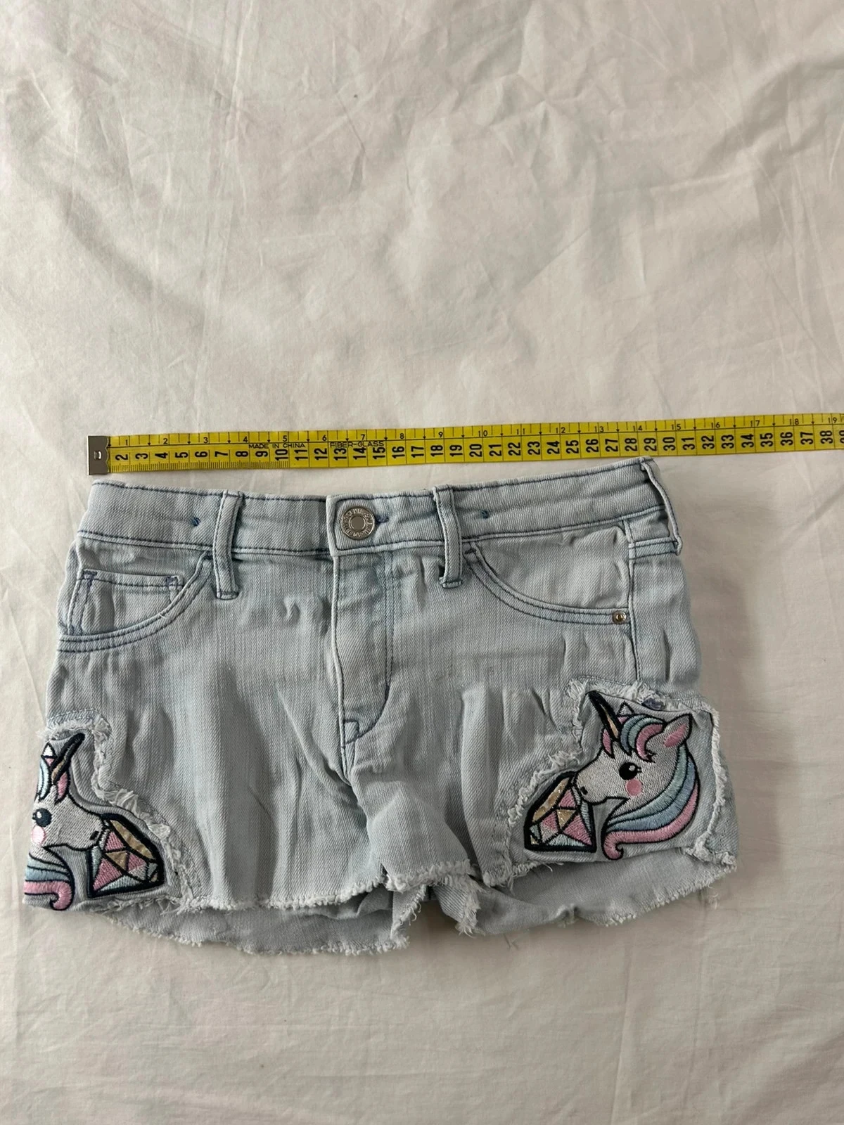 Short en jean bleu clair h&m